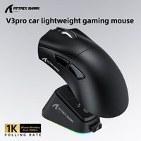 AttackShark V3PRO Mouse, Lightweight, Video Game, The Third Mock Examination, Wireless Bluetooth, RGB Seat, Rechargeable