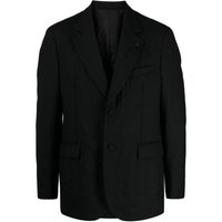 flower-charm single-breasted blazer