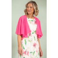 Anna Rose Chiffon Bolero Shrug - LIPSTICK - S