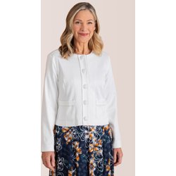 Anna Rose Textured Jacket - Ivory - 22