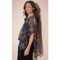 Klass Printed Layered Top NAVYPINK XL