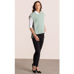 Knitted Side Tie Tabard - Light/Green - Xxl