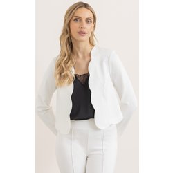 Scalloped Edge To Edge Jacket - Ivory - 20