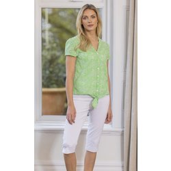 Pull On Pedal Pushers - White - 14