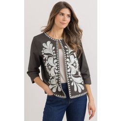 Embroidered Jacket - Khaki - 16