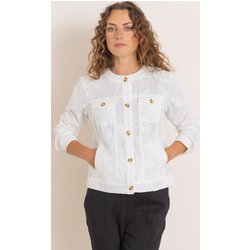 Anna Rose Embroidered Jacket - White - 16