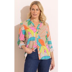 Anna Rose Leaf Printed Blouse - Multi - 20