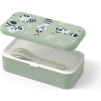 Die Bento-Box für Kinder Made in France + Betseck - monbento MB Foodie grün Raccoon