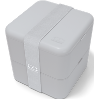 Die quadratische Bento-Box Made in france - monbento MB Square grau Coton