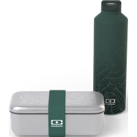 Die Metall-Brotdose und die Thermosflasche - Set MB Sense + MB Steel graphic Jungle