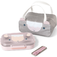 The kids' compartmentalised tray - monbento Set MB Wonder - Apprentice adventurer pink Sheep