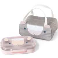 Das unterteilte Tablett für Kinder - monbento Set MB Wonder - Erste Schritte rosa Sheep