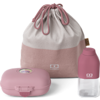 Das Snackset für Kinder - monbento Lunchbox Set Little Foodie rosa Blush