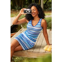 Cupshe CA Deal Get 10% Off Cabo Heat Striped CoverUp Mini Dress