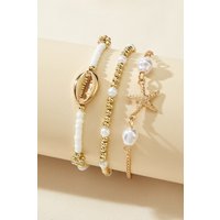Cupshe Get 20% Discount on Sea Foam Treasures Bracelet Set with Beads