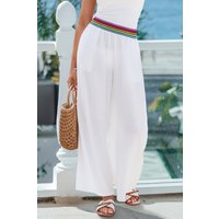 Cupshe Promo Pantalon cover up blanc avec poches à 60 %