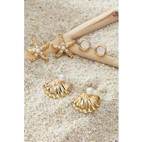 Cupshe 20% Rabatt auf das elegante Set aus goldenen Ohrsteckern 199351637017