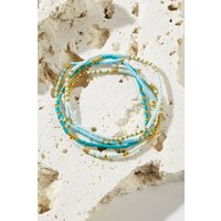 Cupshe 25% Rabatt auf das elegante blaugoldene PerlenarmbandSet