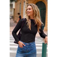 Cupshe 10% de réduction sur le top noir à col montant en maille