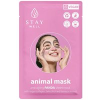 Stay Well - Panda Animal Mask 1 x - Anti Aging Face Mask For All Skin Types