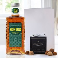 Hoxton Banana Rum (70cl), 12 Handmade Chocolate Truffles & Occasion Card
