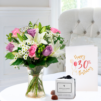 Chantilly, 6 Mixed Truffles & 30th Birthday Card image
