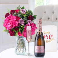 Daiquiri, Moët Rosé (75cl) & 50th Birthday Card image