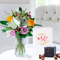 Glaze, 12 Mixed Truffles & 40th Birthday Card image