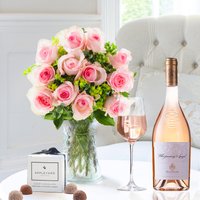 Sorbet Roses, Whispering Angel & 6 Mixed Truffles image