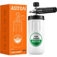 AstroAI Wide Neck Foam Cannon, with 1/4 Inch Quick Connector Plug to Pressure Washer, 1.0mm Orifice,1 Liter Capacity,Green Label