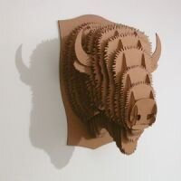 Cardboard Safari Billy Jr. - bison trophy