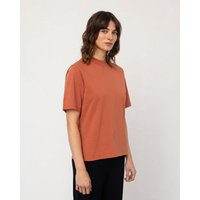 Rotholz Basic T-Shirt mit breitem Kragen Bio Baumwolle