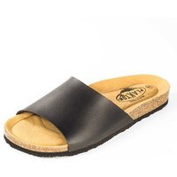 Plakton Vegane offene Damen Sandale BALA mit Korksohle (schwarz)