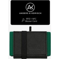 ANDERS & KOMISCH MINI DELUXE Slim Wallet mit RFID Schutz und Münzfach Schwarz