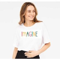 WiDDA berlin T-Shirt IMAGINE weiß aus Bio-Baumwolle