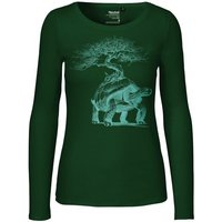 HANDGEDRUCKT "Lange Reise" Frauen Longsleeve Neutral