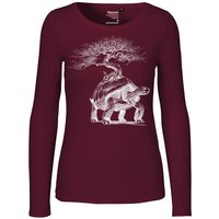 HANDGEDRUCKT "Lange Reise" Frauen Longsleeve Neutral