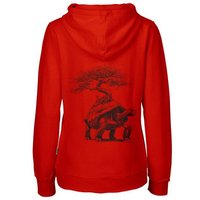 HANDGEDRUCKT "Lange Reise" Frauen Zip Hoody Neutral