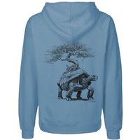 HANDGEDRUCKT "Lange Reise" Männer Zip Hoody Neutral