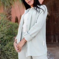 NORDLICHT Damen Musselin Bluse aus 100% Bio-Baumwolle FENJA