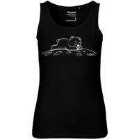 HANDGEDRUCKT "Later" Frauen Tank Top Neutral