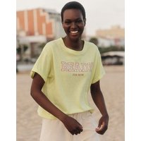 LANIUS Statementshirt "READY" (OCS) aus Hanf und Bio-Baumwolle