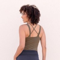 Jaya MARLENE TENCEL - Damen - Sportlich-feminines Top aus weichem, atmungsaktivem TENCEL Lyocell/Biobaumwoll-Mix mit integriertem Bustier für Yoga