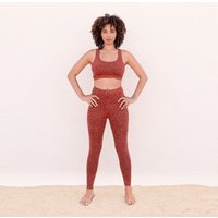 Jaya LEONA - Damen - High-Rise Leggings mit Allover-Leopard-Print aus weichem TENCEL Lyocell/Biobaumwoll-Mix mit doppelter Taillenpartie