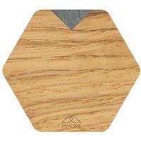 MMORE Untersetzer aus Holz - Amerikanischer Nussbaum, Eichenholz und organische Materialien / 4er-Set Untersetzer