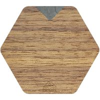 MMORE Untersetzer aus Holz - Amerikanischer Nussbaum, Eichenholz und organische Materialien / 4er-Set Untersetzer