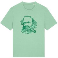 Spangeltangel T-Shirt, Karl-Marx-Motiv bedruckt, Handlettering, Chemnitz, nachhaltig, Stadt, Herren, Damen, Unisex, Biobaumwolle