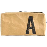 renna deluxe Waschtasche und Kosmetiktasche mit Monogramm, vegan, BRAUN
