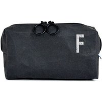 renna deluxe Kulturbeutel oder Kosmetiktasche mit Monogramm, vegan, SCHWARZ