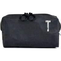 renna deluxe Kulturbeutel oder Kosmetiktasche mit Monogramm, vegan, SCHWARZ